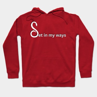 Set in my ways shadowed pun and double meaning with snake (MD23GM008b) Hoodie